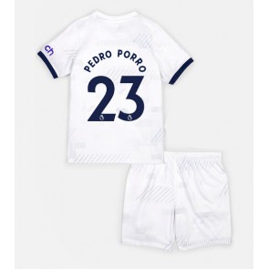 Tottenham Hotspur Pedro Porro #23 Domaci Dres za Dječji 2023-24 Kratak Rukavima (+ kratke hlače)